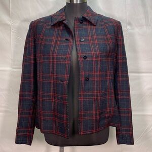 Vintage Plaid Women's lightweight blazer Jacket